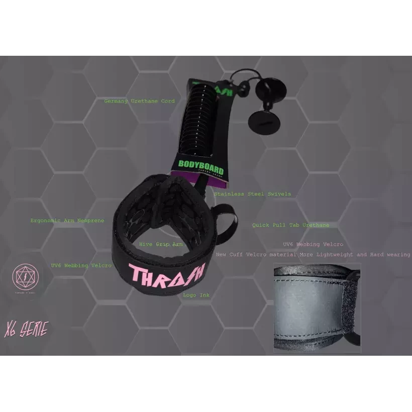 Leash bodyboard Thrash X6