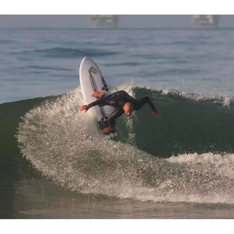 Tavola da surf Isola del Canale in Bianco e Nero