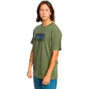 Camiseta quiksilver step inside kaki