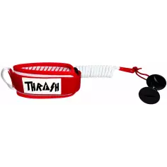 Leash bodyboard Thrash per I Bicipiti V-Grip 8mm Red/White