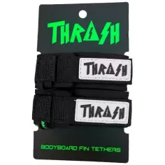 Leash de Pé de pato de bodyboard Thrash V-Grip Black Logo White