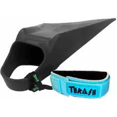 Thrash fin leash V-Grip Black Logo White