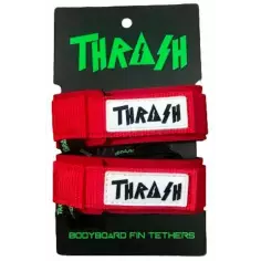 Thrash fin leash V-Grip Black Logo White