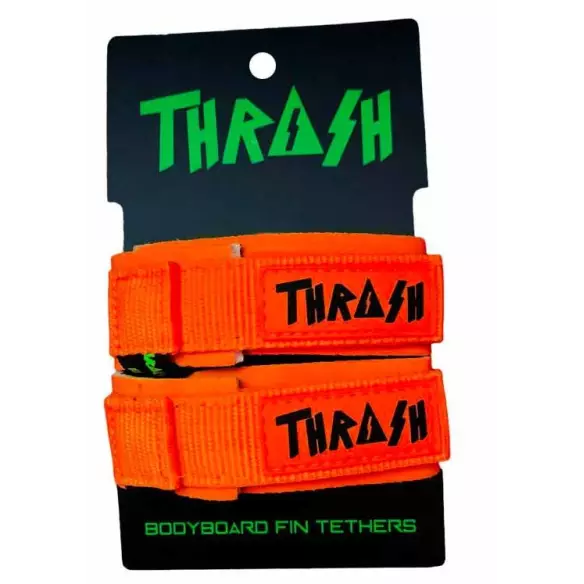 Leash de Pé de pato de bodyboard Thrash V-Grip Black Logo White