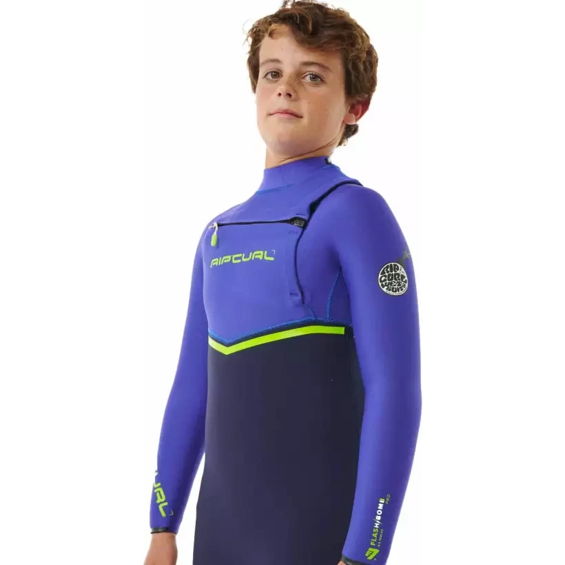 Fato Surf Rip Curl Flash-Bomb 4/3mm Zip-Free  Junior