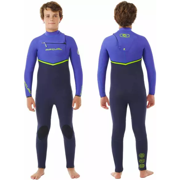 Fato Surf Rip Curl Flash-Bomb 4/3mm Zip-Free  Junior