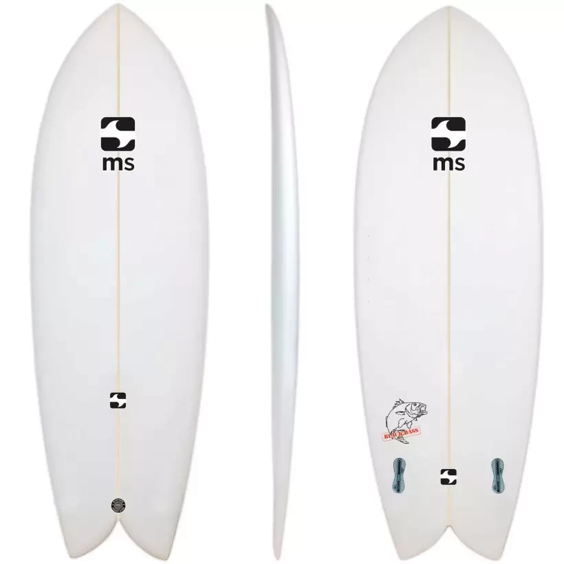 Surfboard Retro Fish MS Black Bass