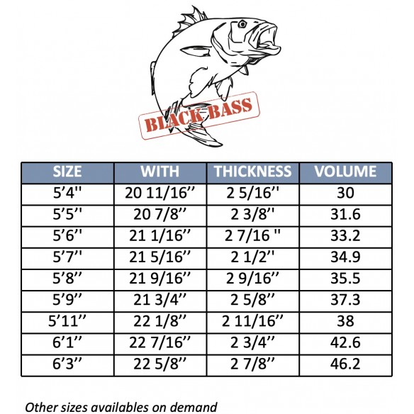 Planche de surf Retro Fish MS Black Bass Planche de surf Retro Fish MS Black Bass