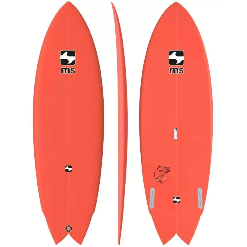 Tabla de surf Retro Fish MS Black Bass