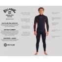 Neopreno Billabong Absolute Natural 4/3mm CZ Groundswell