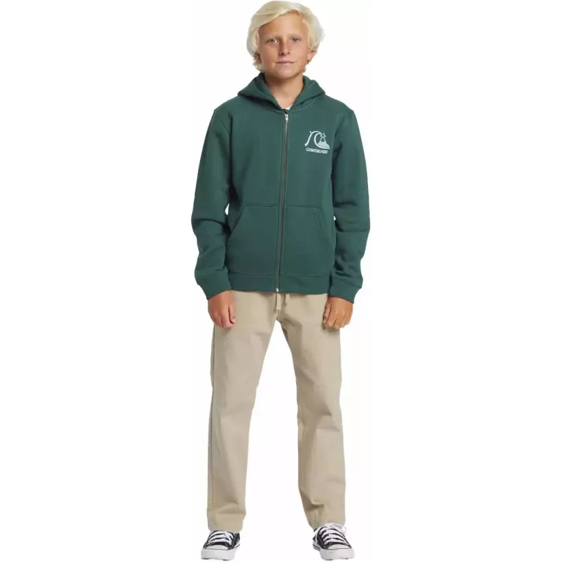 Sweat-shirt Quiksilver Graphic Zip Youth Forest