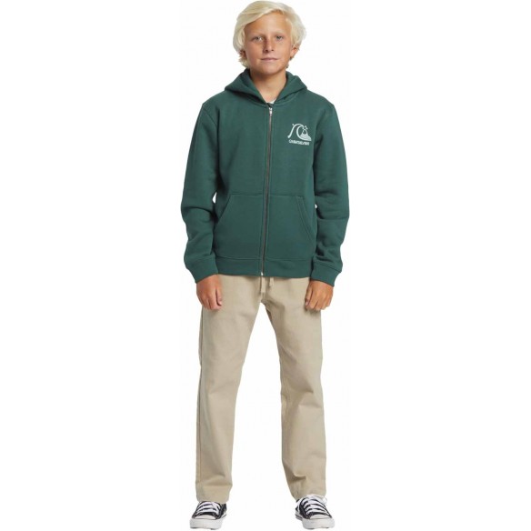 Suéter Quiksilver Graphic Zip Youth Forest
