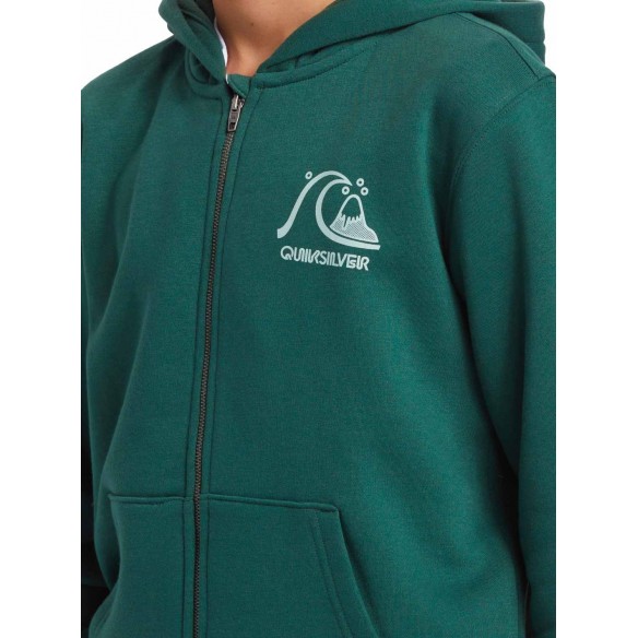 Sweat-shirt Quiksilver Graphic Zip Youth Forest