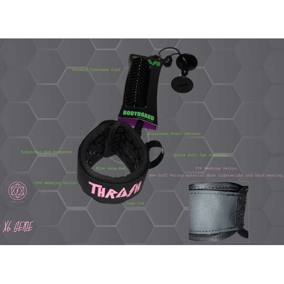 Leash de bodyboard Thrash X6