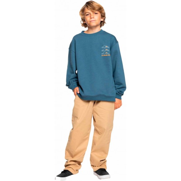 Felpa Quiksilver Omni logo Hoodie Youth Nebulas Blue