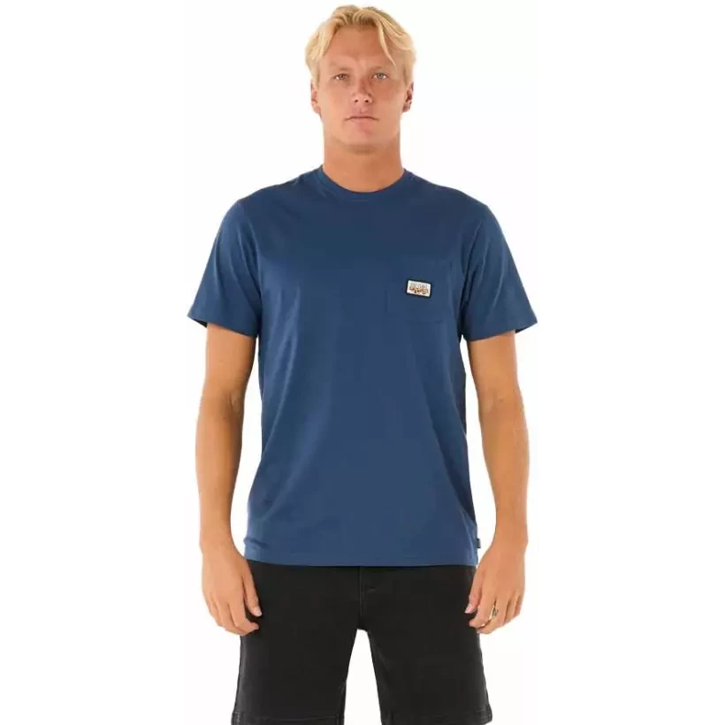 T-Shirt Rip Curl SURF PARADISE BADGE TEE Blue
