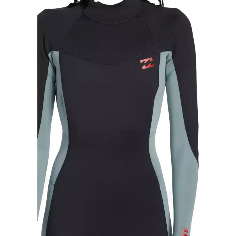 Muta surf Billabong Foil women 3/2mm BZ Flat Lock Washed Black