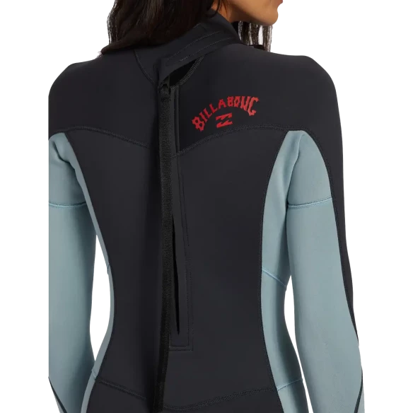 Muta surf Billabong Foil women 3/2mm BZ Flat Lock Washed Black