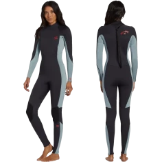 Fato Surf Billabong Foil women 3/2mm BZ Flat Lock Washed Black