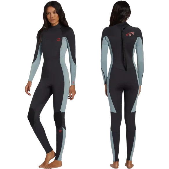 Combinaison Billabong Foil women 3/2mm BZ Flat Lock Washed Black