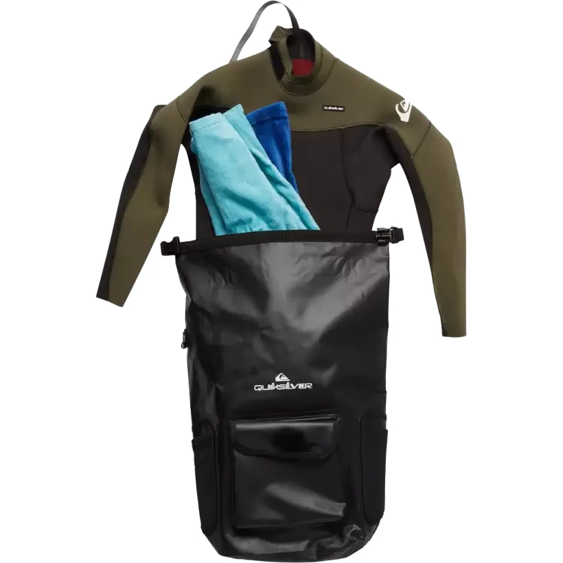 waterproof backpack quiksilver sea stash Black 22L