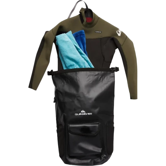 zaino impermeabile quiksilver sea stash Black 22L