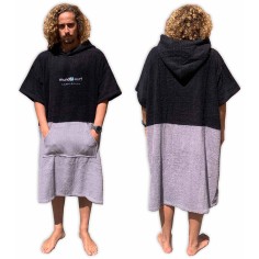 Poncho Mundo-surf Premium Bicolor Grey