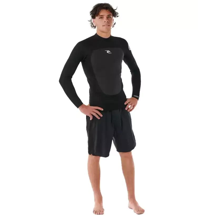 Top muta surf Rip Curl Omega Jacket LS Black