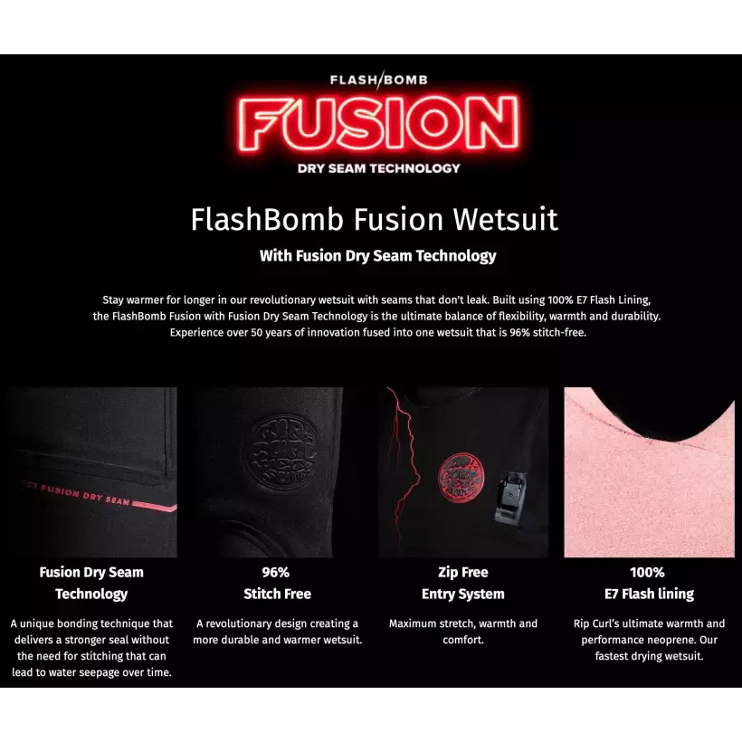 Fato Surf Rip Curl Flash-Bomb Fusion 4/3mm