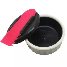 Wax container Container+comb White/Pink