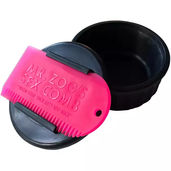 Caja para parafina Sex Wax Container+comb Black/Pink Caja para parafina Sex Wax Container+comb Black/Pink