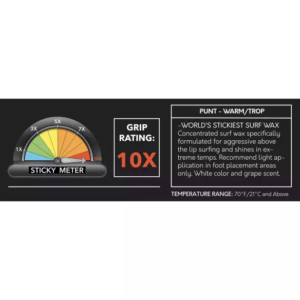 Wax Sticky Bumps Punt Warm/Trop Wax Sticky Bumps Punt Warm/Trop