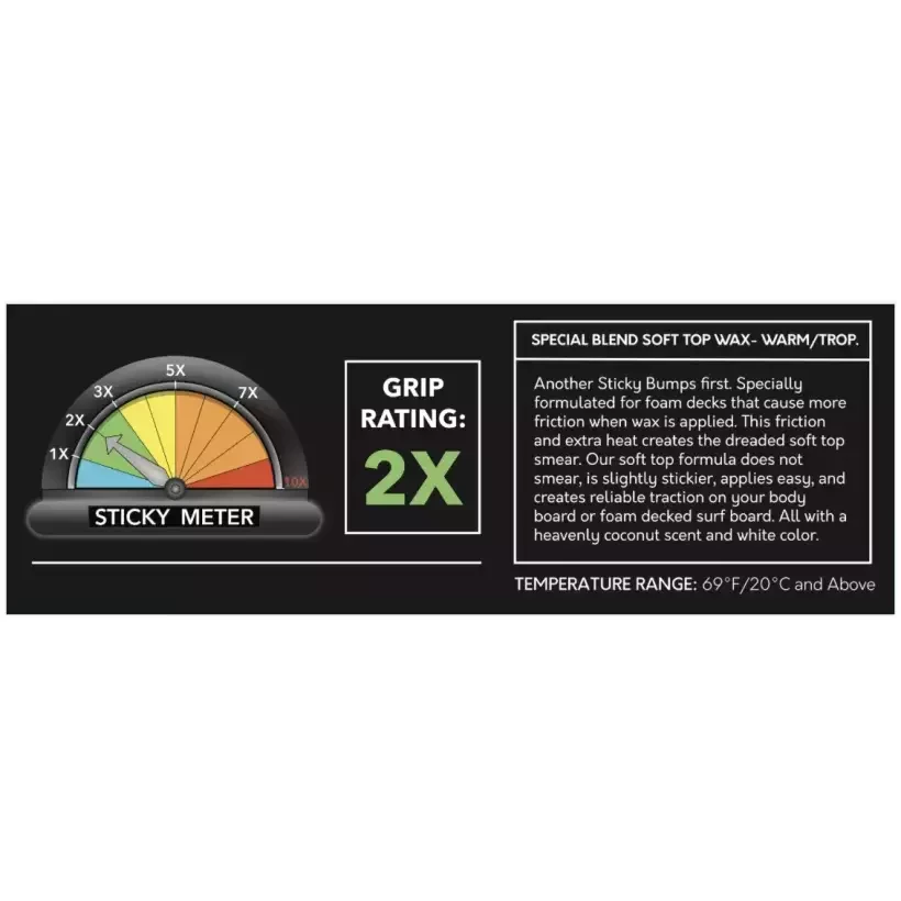 Paraffin Sticky Bumps Soft Top Wax Warm/Trop