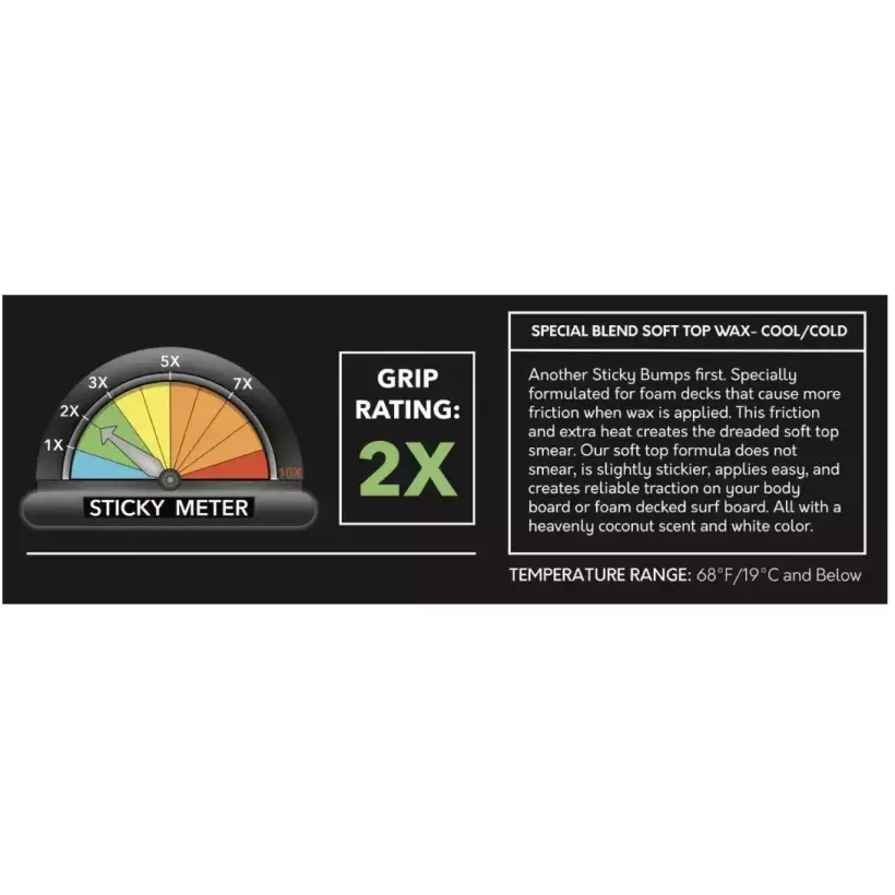 Paraffin Sticky Bumps Soft Top Wax Cold/cool