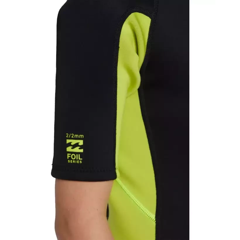 Fato Surf Billabong Foil 2/2mm Flat Lock Fluro Lime