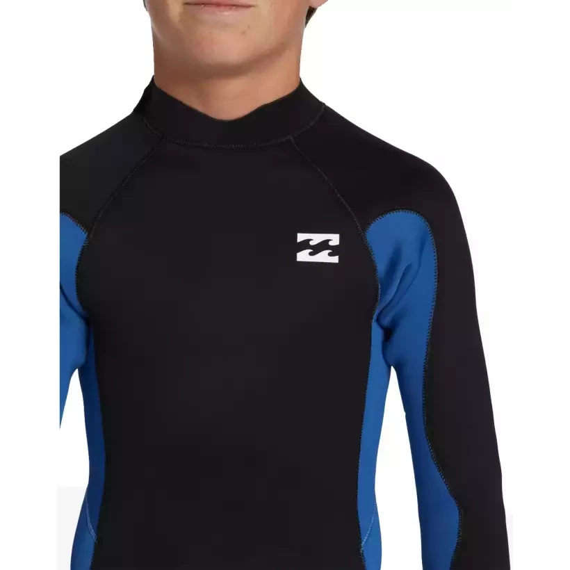 Traje neopreno Billabong Foil 3/2mm BZ Flat Lock Junior Mid Blue
