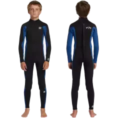 Fato Surf Billabong Foil 3/2mm BZ Flat Lock Junior Mid Blue