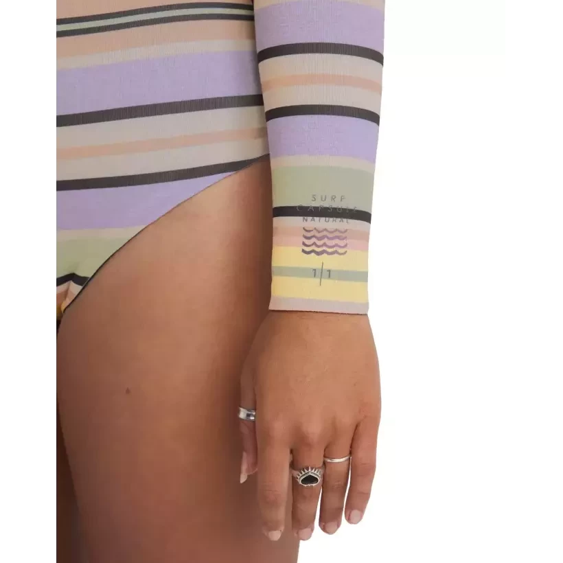 Fato Billabong Surf Capsule Salty Dayz Natural Light LS Black Multi