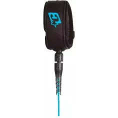 Creatures Reliance Longboard ANKLE Surfboard Leash Cyan Speckle Black