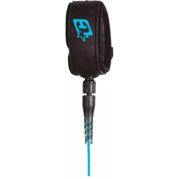 Leash surf Creature Reliance Longboard ANKLE Cyan Speckle Black