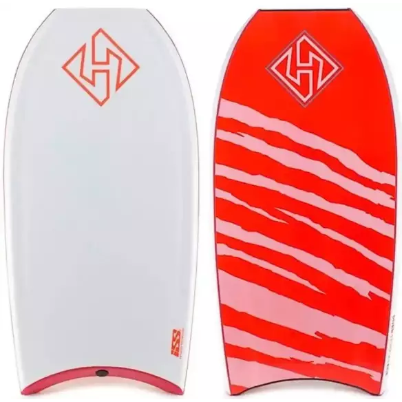 Prancha de bodyboard Hubboards Dubb PP Pro ISS White/Red