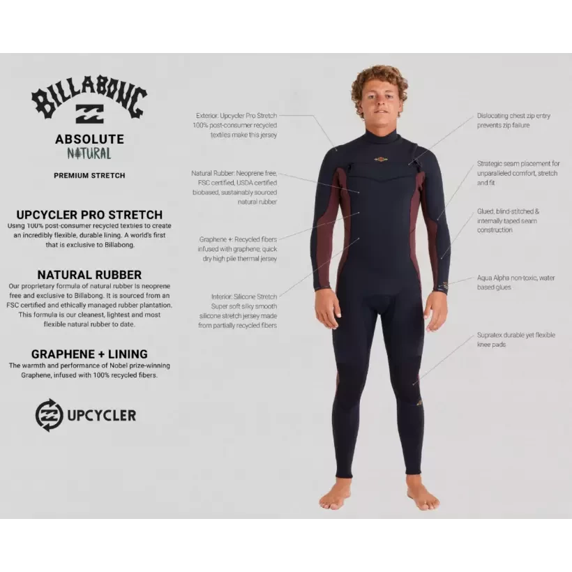 Neopreen Billabong Absolute Natural 4/3mm CZ Groundswell