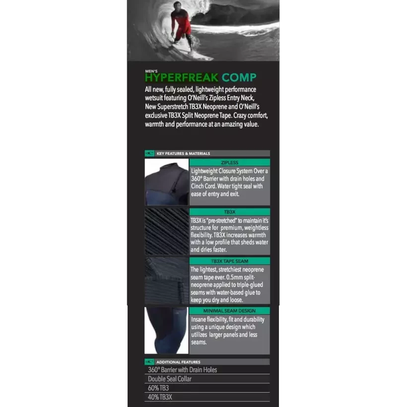 Neopreno O´Neill Hyperfrick Comp Youth 4/3mm