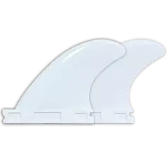 Longboard stabilizer fins M-Fins Single Tab White