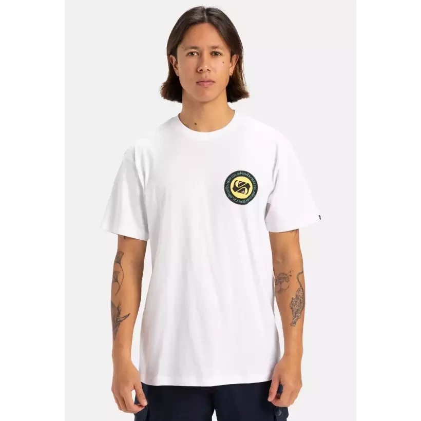 Tee Shirt quiksilver Circle Back White