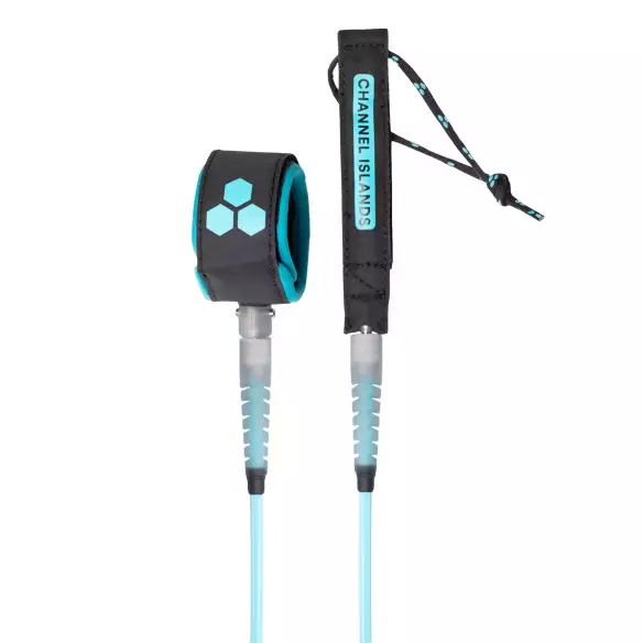 Surf Leash Channel Island Hex Comp Cyan Black Surf Leash Channel Island Hex Comp Cyan Black