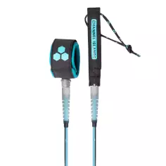 Leash de surf Channel Island Round Everyday Cyan Black