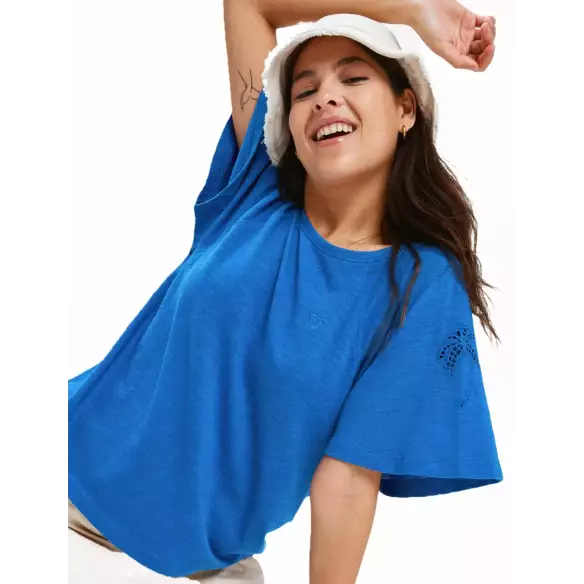 T-Shirt Roxy Time For Palm Tree Dazzling Blue