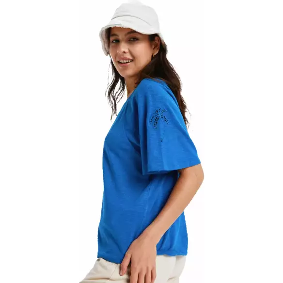 T-Shirt Roxy Time For Palm Tree Dazzling Blue