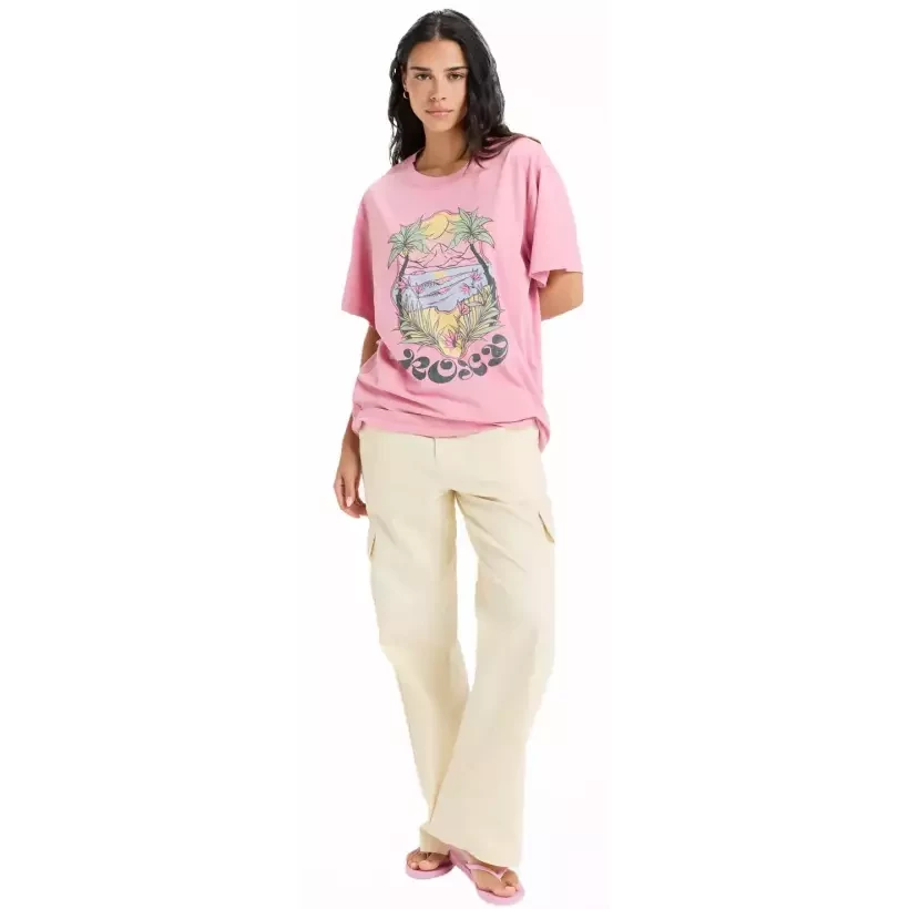 Camisa Roxy Sunny Oversize Orchid Smoke